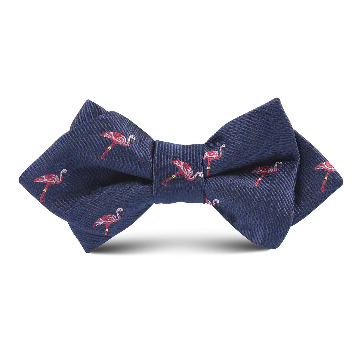 The Navy Blue Pink Flamingo Kids Diamond Bow Tie
