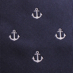 The OTAA Navy Blue Anchor Fabric Kids Bow Tie M044