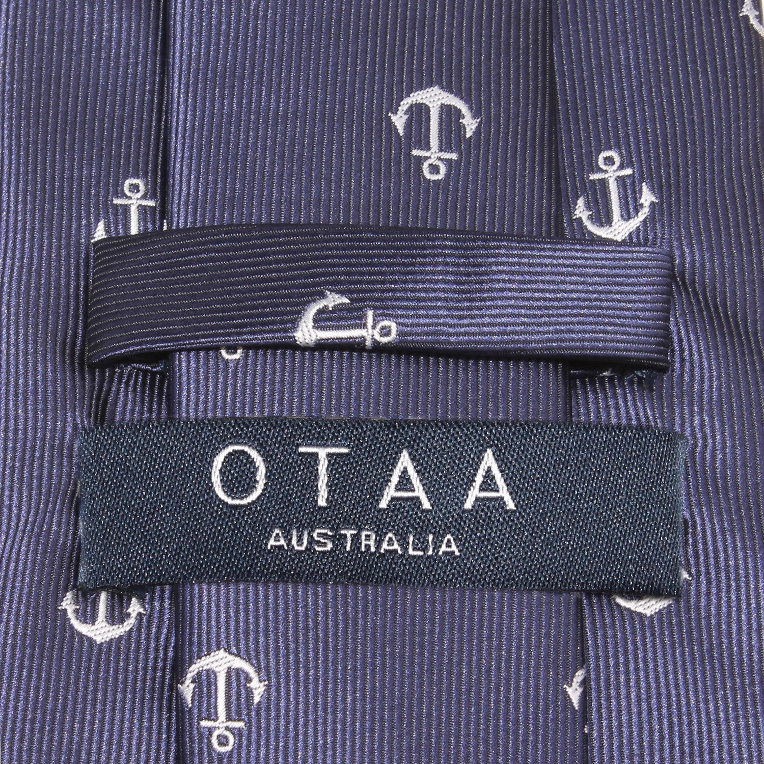 The OTAA Navy Blue Anchor Necktie OTAA Australia