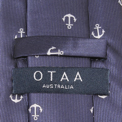 The OTAA Navy Blue Anchor Skinny Tie OTAA Australia