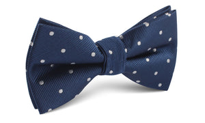 The OTAA Navy Blue with White Polka Dots Bow Tie
