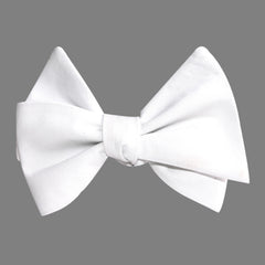 The OTAA White Cotton Self Tie Bow Tie 2