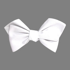 The OTAA White Cotton Self Tie Diamond Tip Bow Tie 2