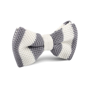 The White Walker Grey Knitted Bow Tie