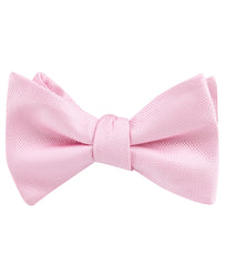 Tickled Pink Weave Self Tied Bow Tie