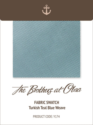Fabric Swatch (Y174) - Turkish Teal Blue Weave