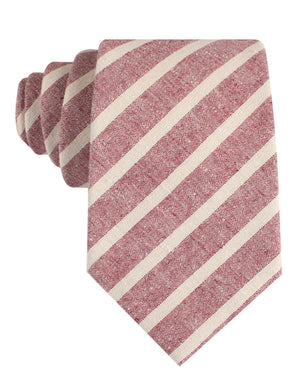 Turkish Delight Red Stripe Linen Tie