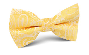 Tuscan Sun Yellow Paisley Bow Tie