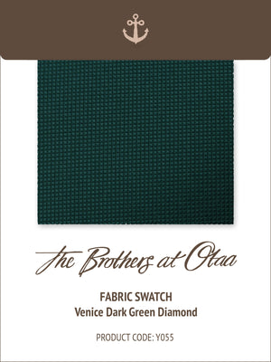 Fabric Swatch (Y055) - Venice Dark Green Diamond