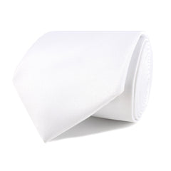 White Satin Necktie Front Roll