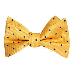 Yellow Bow Tie Untied with Polka Dots 1