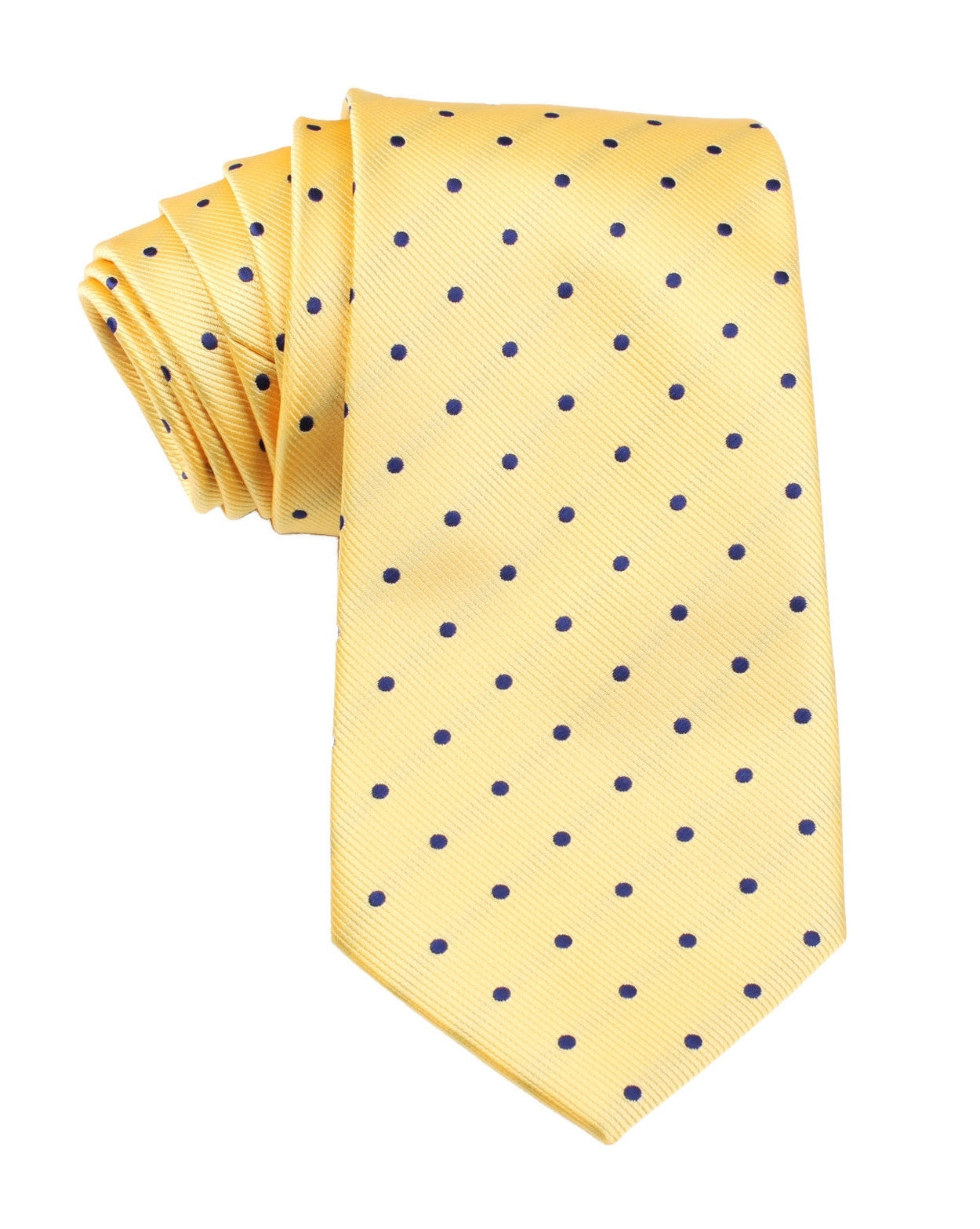 Yellow Tie with Polka Dots