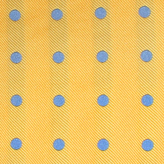 Yellow with Light Blue Polka Dots Fabric Self Tie Bow Tie X691Yellow with Light Blue Polka Dots Fabric Self Tie Bow Tie X691