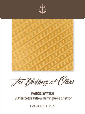 Fabric Swatch (Y109) - Butterscotch Yellow Herringbone Chevron
