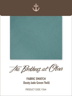 Fabric Swatch (Y364) - Dusty Jade Green Twill