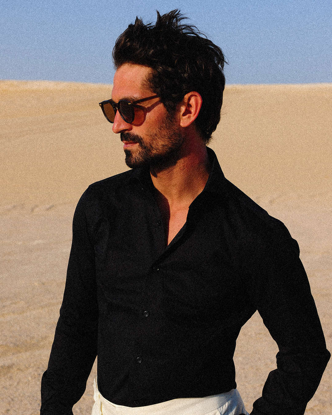 Brantley Black Twill Non-Iron Shirt