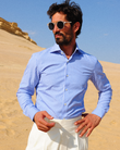 Brentley Blue Stripe Poplin Shirt
