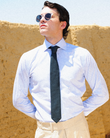Draco Blue Pinstripe Twill Non-Iron Shirt