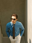 Amber Navy Foulard Necktie