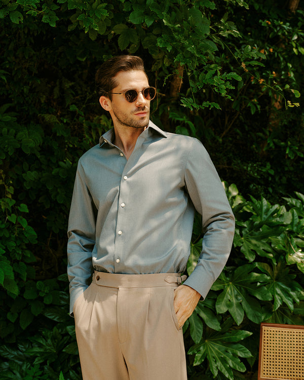 Sherwood Sage Easy-Iron Twill Shirt
