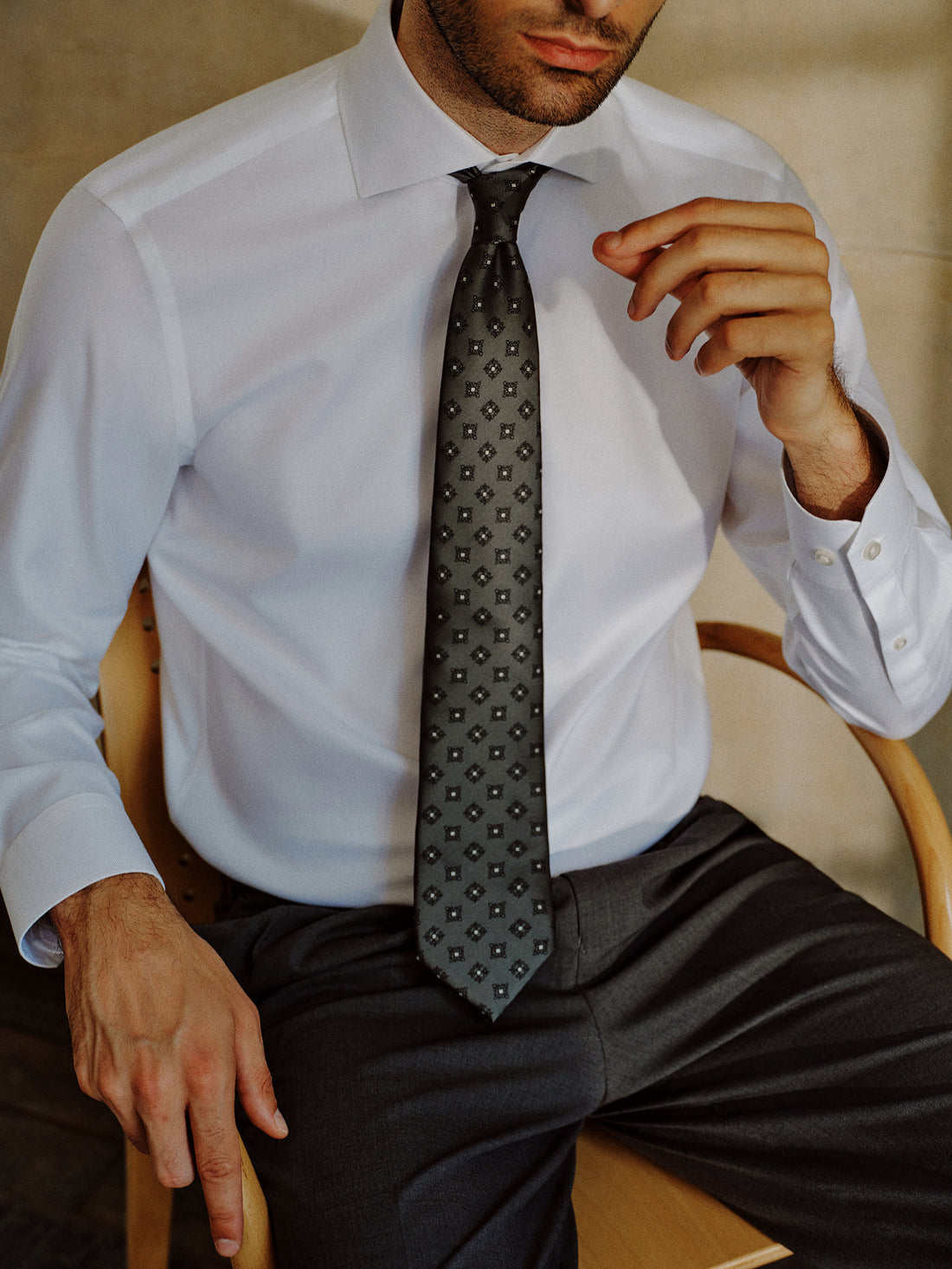 Pewter Crest Necktie