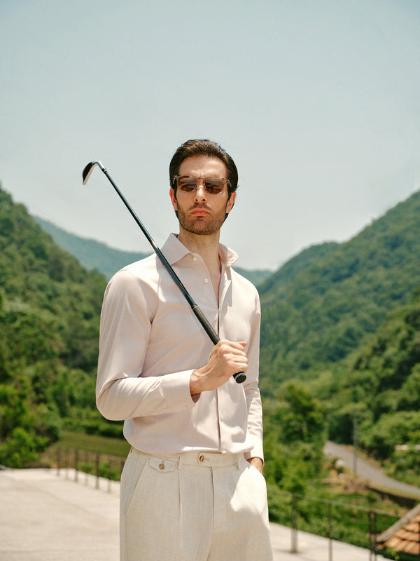 Hawthorne Khaki Easy-Iron Twill Shirt