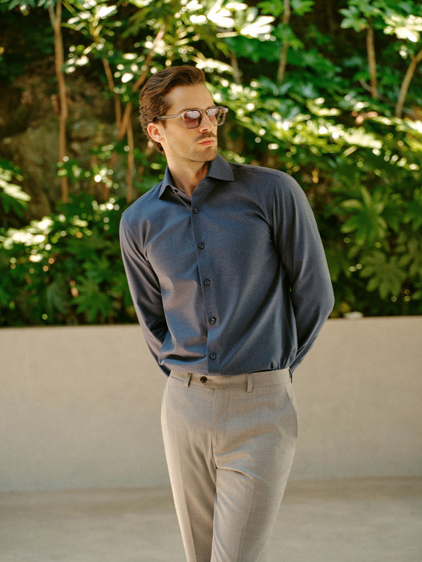 Pelham Admiral Heather Easy-Iron Twill Shirt