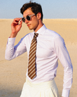 Poloni Purple Twill Non-Iron Shirt