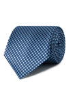 Sapphire Houndstooth Necktie - blue houndstooth detail - OTAA