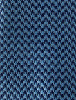 Sapphire Houndstooth Necktie - knotted view, blue houndstooth - OTAA