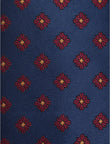 Claret House Necktie - knotted view, burgundy floral - OTAA
