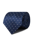 Belmont Cross Necktie - navy cross-motif detail - OTAA