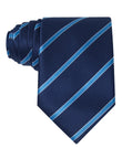 Seaspray Navy Light Blue Stripe Necktie