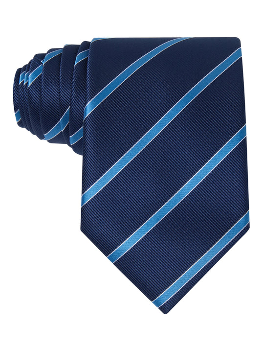 Seaspray Navy Light Blue Stripe Necktie