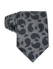 Charcoal Crossing Black Paisley Necktie - black and grey paisley tie, 100% microfiber - OTAA