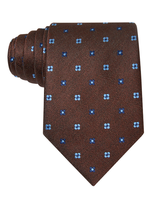 Mahogany Blue Floret Necktie