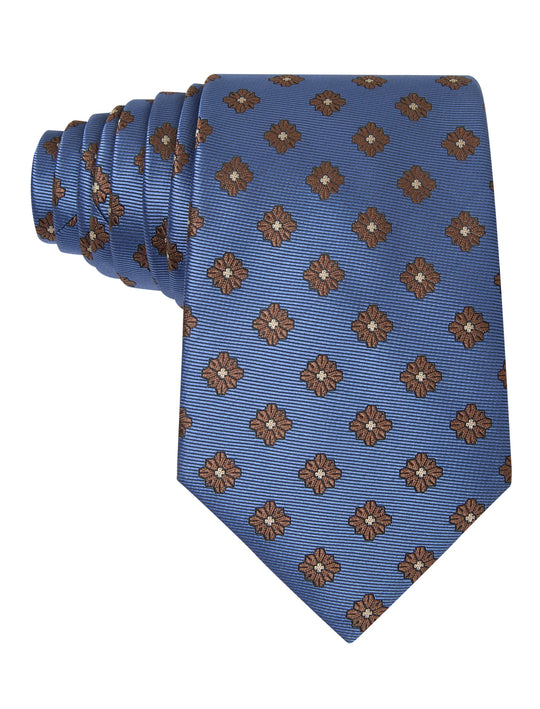 Cobalt Cocoa Flower Necktie