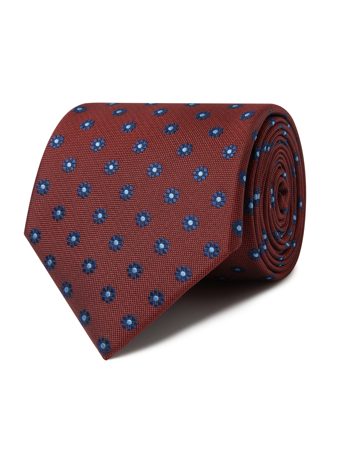 Garnet Garden Necktie - burgundy floral detail - OTAA