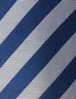Highgate Slate Stripe Necktie - knotted view, slate grey stripe - OTAA