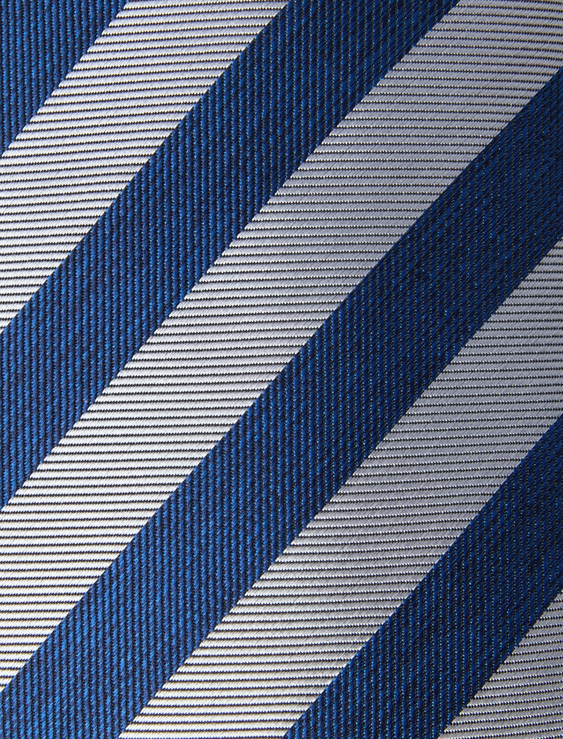 Highgate Slate Stripe Necktie - knotted view, slate grey stripe - OTAA