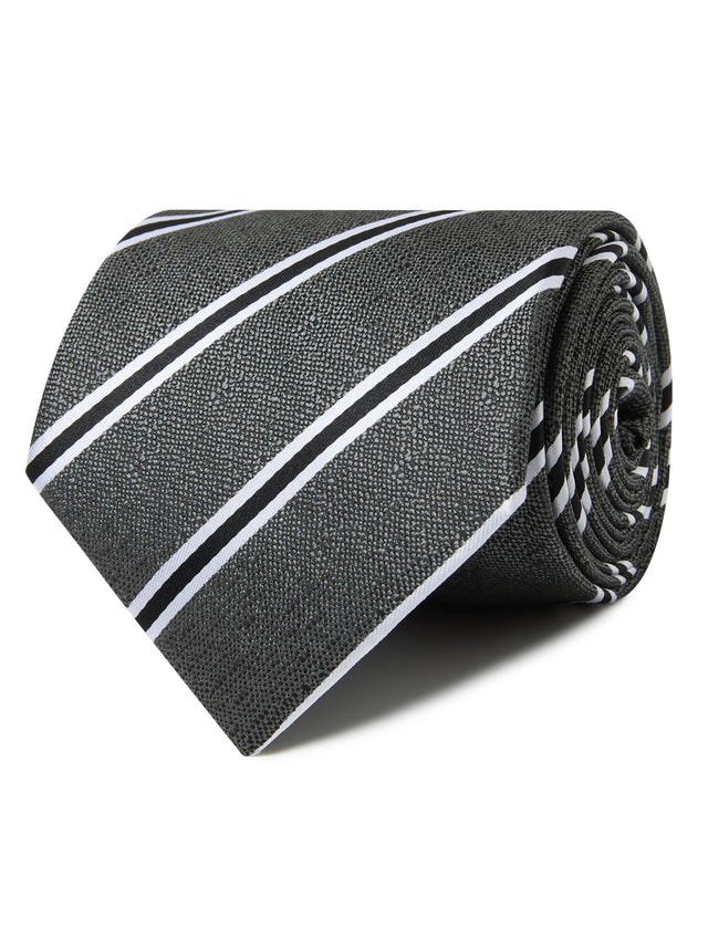 White Stripe Stone Necktie