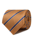 Goldfield Blue Stripe Necktie - navy and gold stripe detail - OTAA