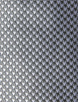 Sterling Greycliff Houndstooth Necktie - knotted view, grey houndstooth - OTAA