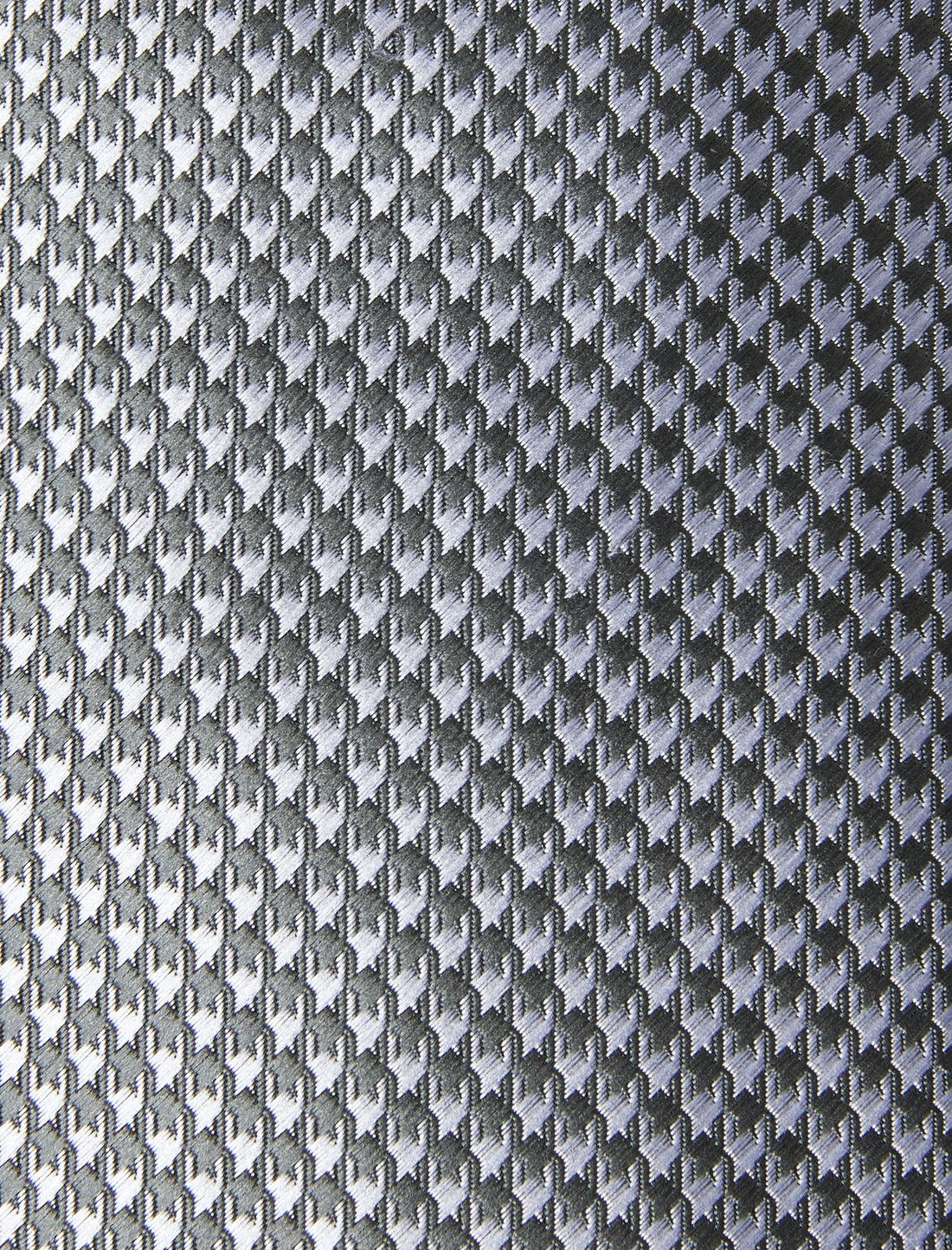 Sterling Greycliff Houndstooth Necktie - knotted view, grey houndstooth - OTAA