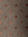 Dunesway Dust Necktie - knotted view, light brown floral - OTAA