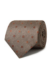 Dunesway Dust Necktie - light brown floral detail - OTAA