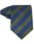 Greenvale Olive Navy Stripe Necktie