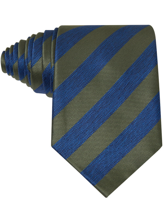Greenvale Olive Navy Stripe Necktie