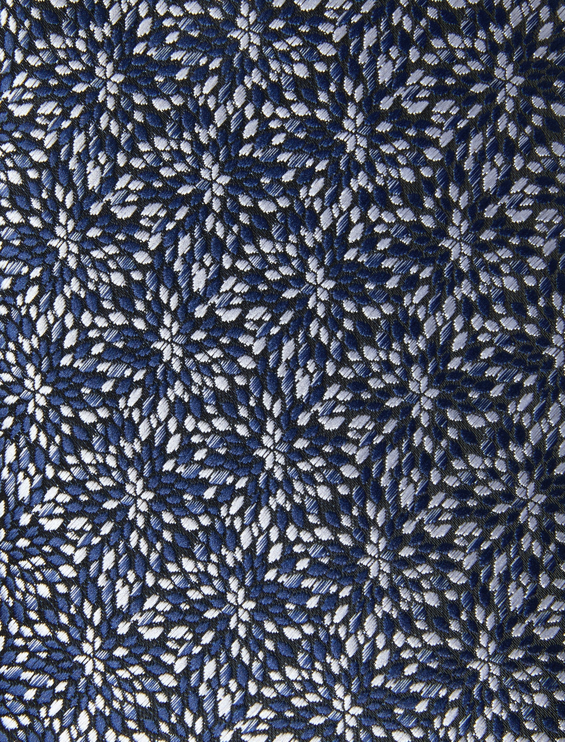 Navy Frost Necktie - knotted view, navy and white pattern - OTAA