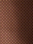 Hazelmere Cognac Houndstooth Necktie - knotted view, brown houndstooth - OTAA